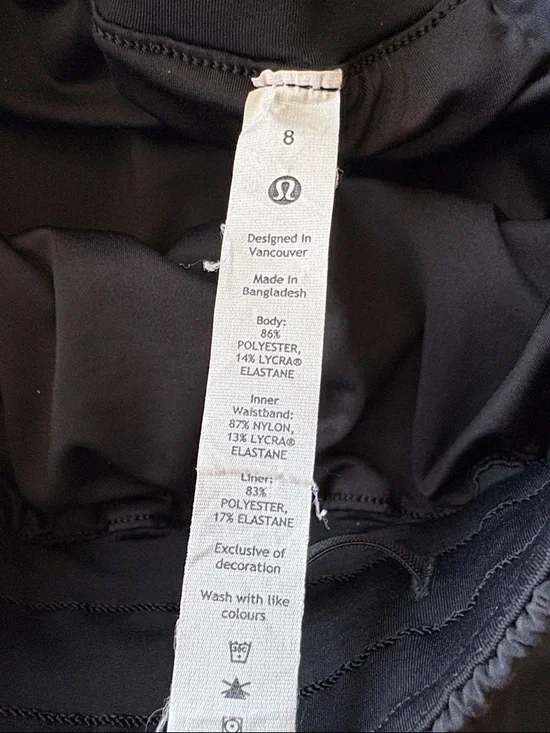 Lululemon Black Athletic Shorts Set size 8 - Picture 3 of 15